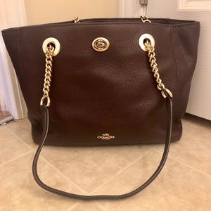 Coach Turnlock Chain Tote